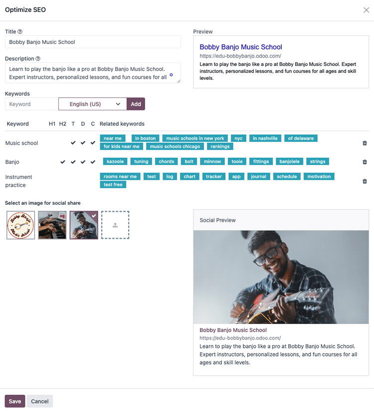 Odoo Website SEO Optimization