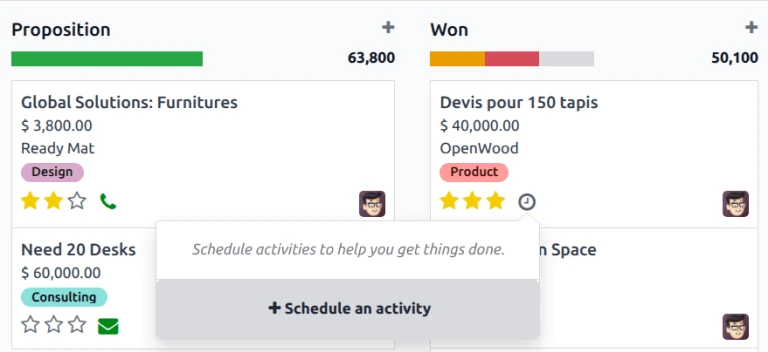 Odoo CRM Activity Tracking